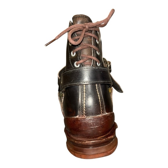 Original Chippewa ski leather boots  UNION STAMPED VINTAGE black/brown size 10.5 - Picture 4 of 15